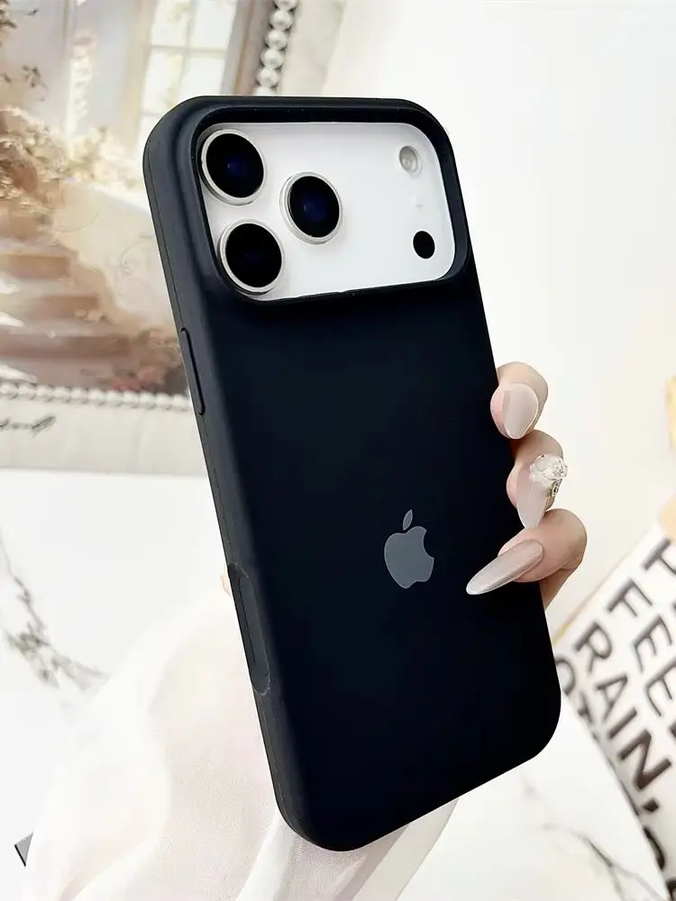 Do iPhone 18 Pro, 18 Pro Max, 17, 16, 15, 14, 13 – wewnętrzne magnetyczne etui z płynnego silikonu, kompatybilne z MagSafe, matowe, z logo Apple, w pudełku. — 2