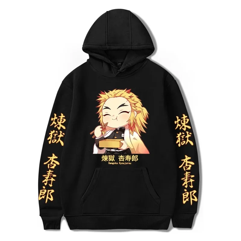 

Japan Anime Demon Slayer Kawaii Rengoku Kyoujurou Graphic Print Men Women Autumn Winter Harajuku Sweatshirt Plus Size Hoodie