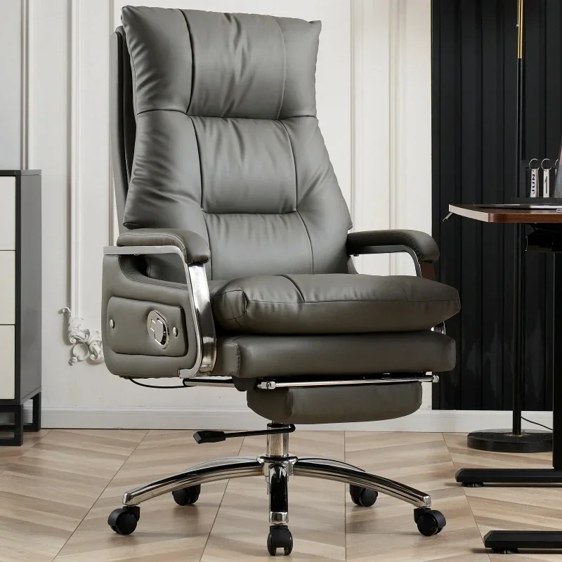 Leather Boss Chair Business Armchair Reclining Computer Home Sofa Seat Comfortable Sedentary Cadeira De Escritorio Office Chair