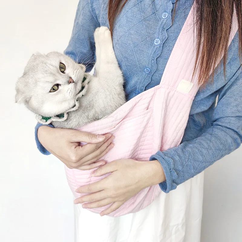 

Magnetic Button Pets Bag, Lightweight Portable Large Crossbody Shoulder Bag, Small Dog Teddy Canvas Bag Pet Carrier Backpack