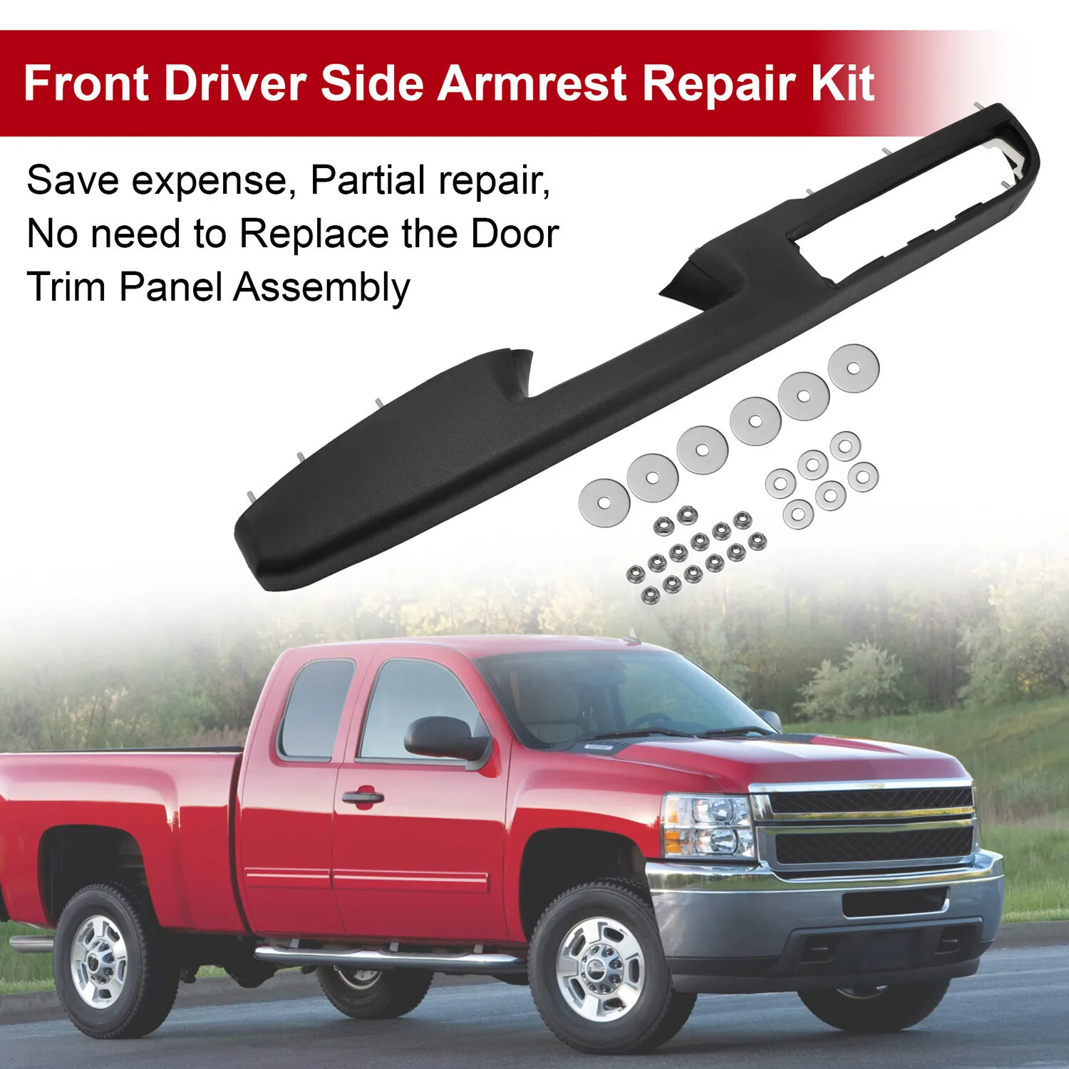 

Front Driver Door Armrest Panel For 2010-14 Tahoe Silverado GMC Sierra 80994