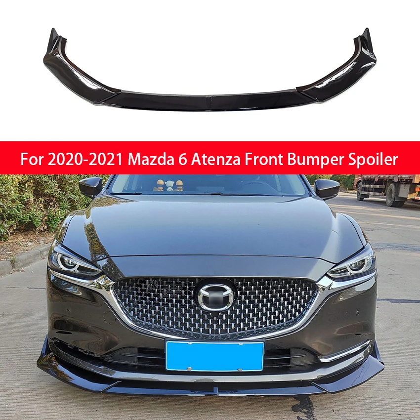 

For Mazda 6 Atenza Sport 2020 2021 Front Bumper Spoiler Car Front Bumper Lip Spoiler Splitter Trim Accessories