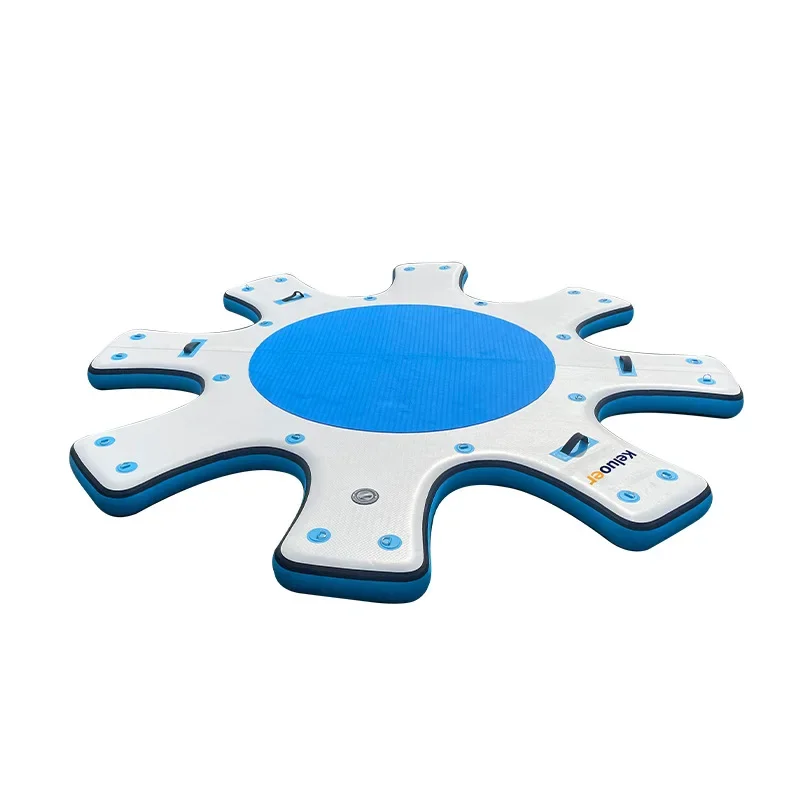 OEMInflatable water surfboard floating table yoga mat multi-person standing pulp board fixed platform yacht docking dock