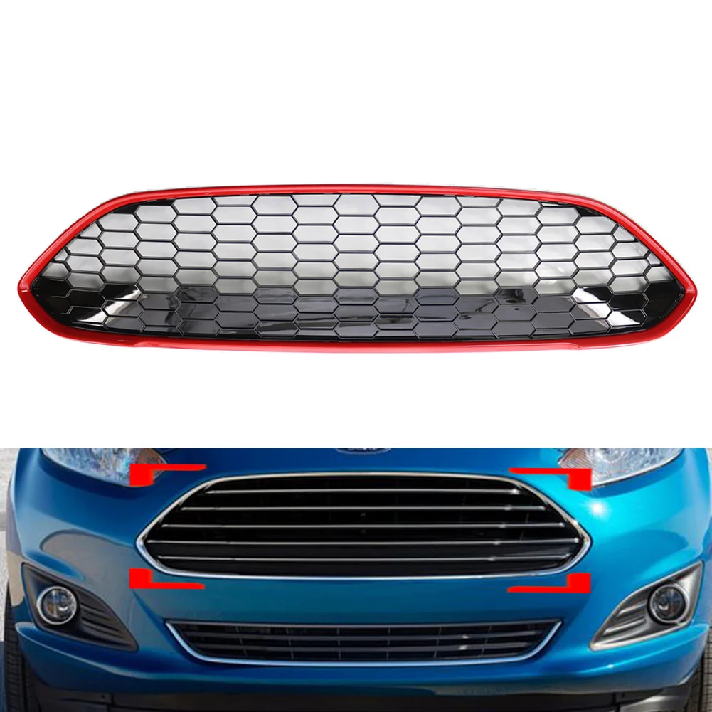 

Car Front Bumper Honeycomb Grille Replacement Grill For Ford Fiesta MK7.5 2013 2014 2015 2016 2017