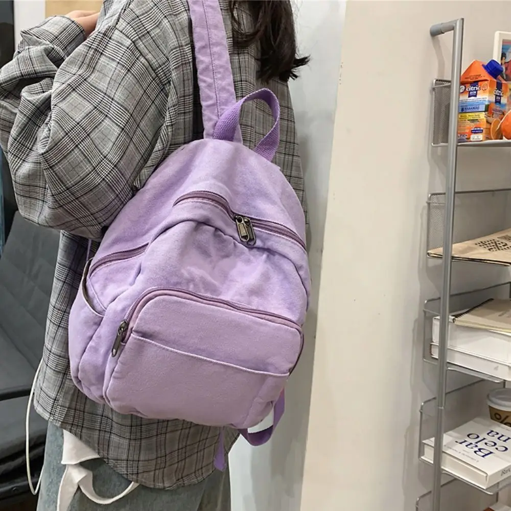 Модный простой холщовый рюкзак для отдыха, моющаяся многофункциональная сумка на плечо, модный легкий дорожный рюкзак, подарки