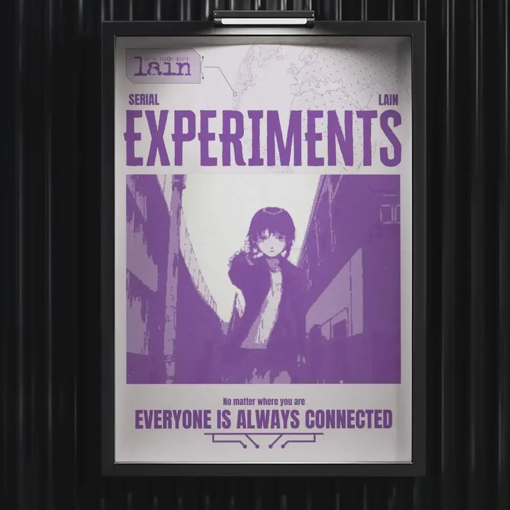 Serial Experiments Lain Poster Music Hot Album Poster Star Hip Hop Living Room Canvas Painting Art Home Wall