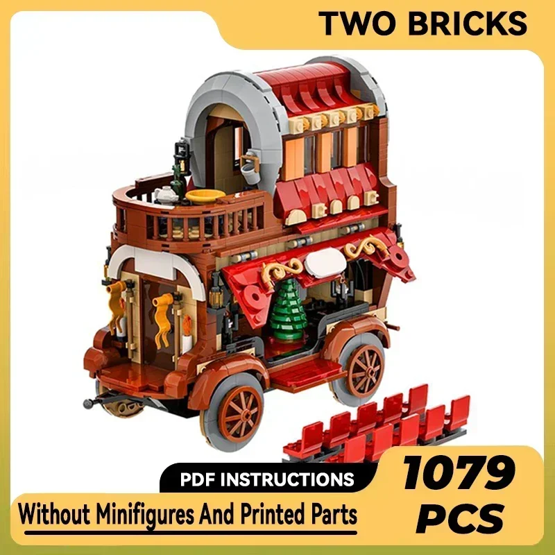 Medieval Street View Model Moc Building Bricks Caravan Theatre Technology Modular Blocks Gifts Christmas Toys DIY Sets Assembly