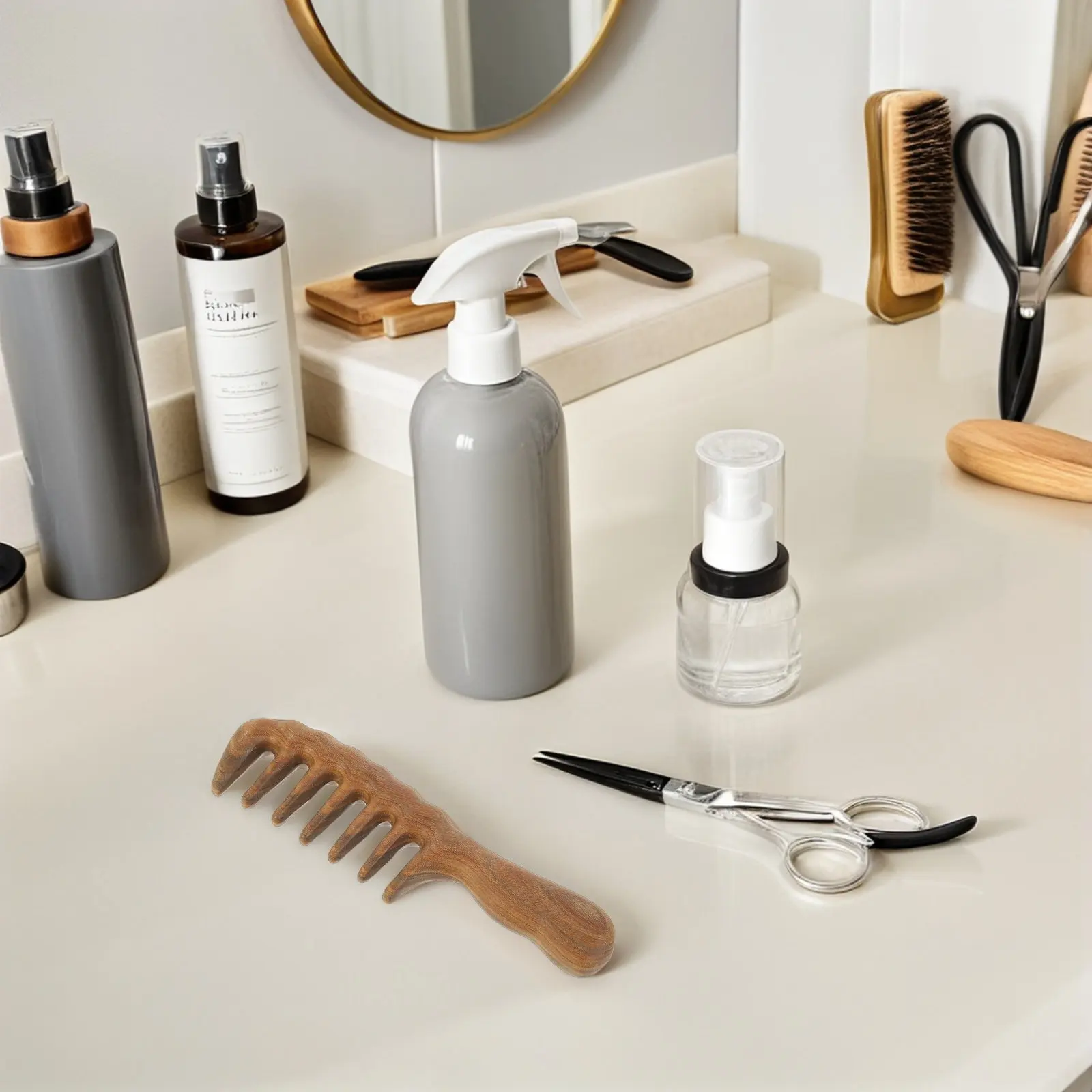 

2Pcs Sandalwood Wide Tooth Comb Wooden Hair Detangler Scalp Massage Brush for Curly Thick Fine Hair Men Women Comb