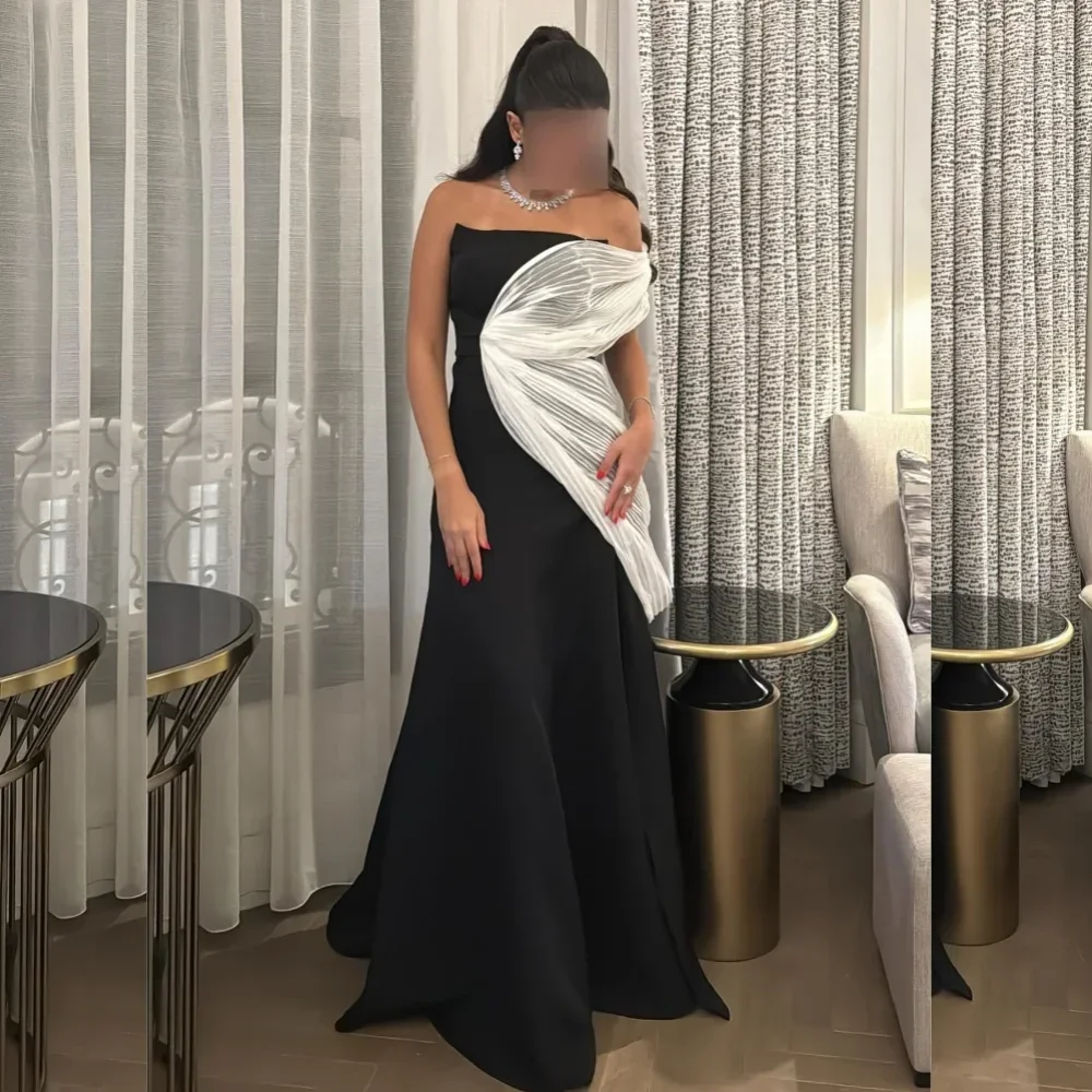 

Customized Formal Dress Evening Prom Gown Women Fashion Jersey Pleat A-line Strapless Homecoming Dresses Classic Exquisite Moder