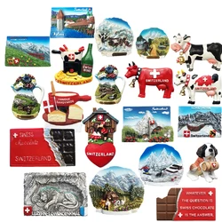 Switzerland Resin Fridge Magnet Souvenir Luzern Jungfrau Alps Magnets for The Refrigerator Magnetic Stickers Handicraft Gifts