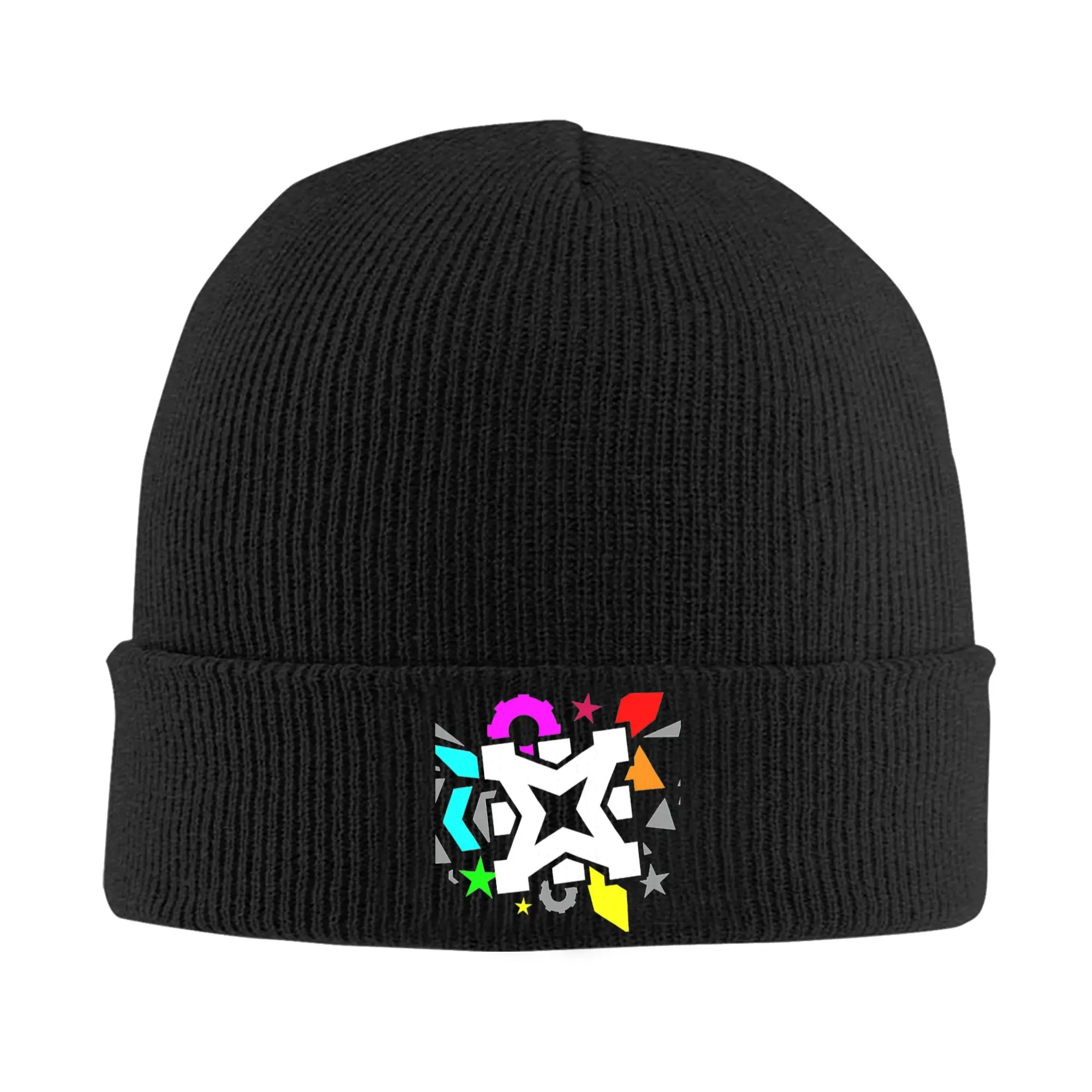Geometric Dash Kids Video Game Games  Hats Autumn Winter Beanies New Geometry Dash Caps Female Male Acrylic Bonnet