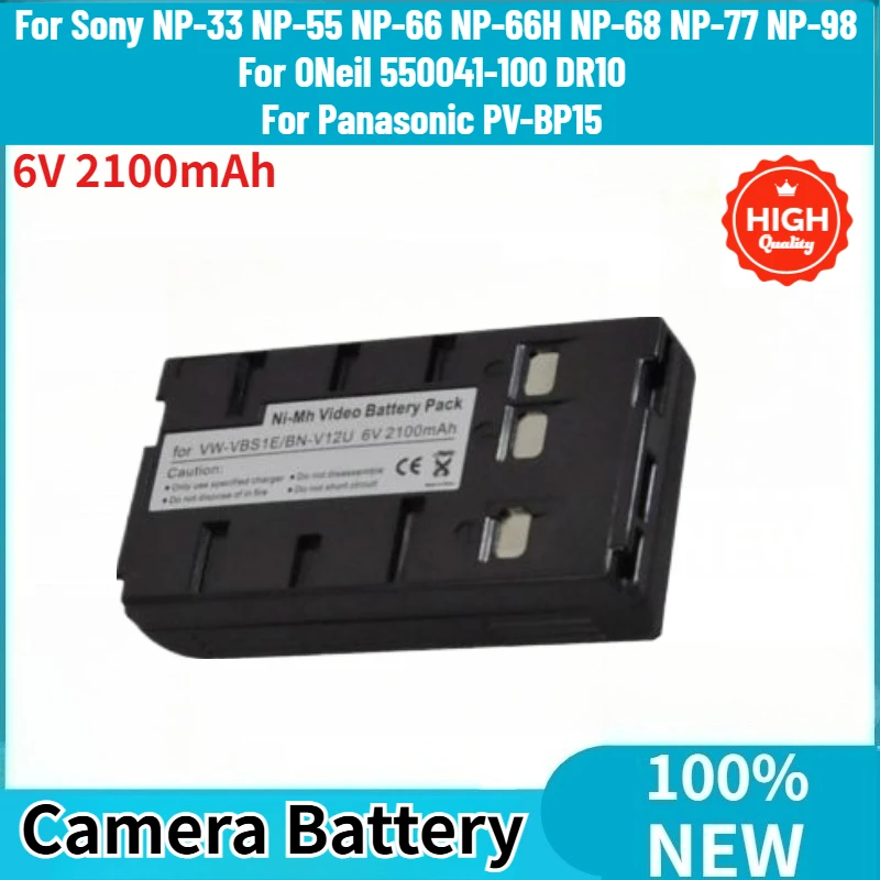 

High Quality Camera Battery 6V 2100mAh for Sony NP-77 NP-98 NP-68 NP-33 NP-55 NP-66 NP-66H ONeil 550041-100 DR10 Brand New