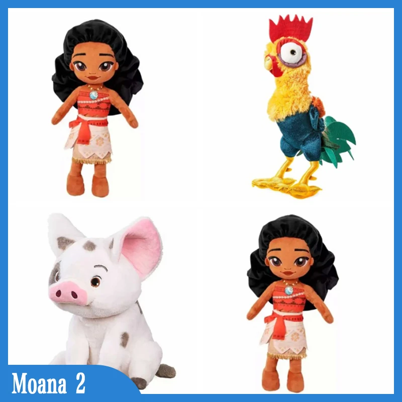 Disney Toys Movie Moana 2 Pet Pig Pua Maui Heihei Stuffed Animals Cute Pepa Cartoon Plush Toy Toys For Children Customized