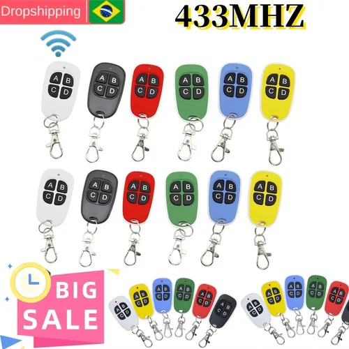 10 Uds Control remoto 433mhz llave de coche puerta de garaje abridor controlador duplicador clonación código
