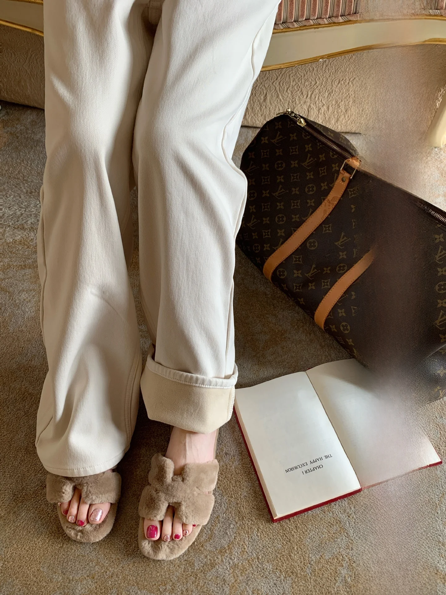 

OKMAOP Широкие джинсы с высокой талией, женские осенне-зимние прямые свободные брюки длиной до пола, брюки на подкладке Fce