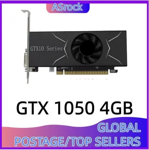 Bilashmart NVIDIA GeForce GTX 1050 4GB mini desktop video card, GDDR5 GPU 128BIT, suitable for gaming and office work. GTX1050