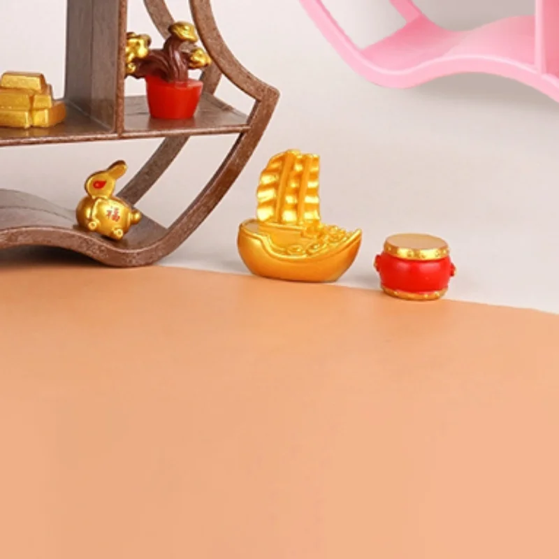 Mini Antieke Plank Ornamenten Poppenhuis Simulatie Display Stand Opslag Plank Model Pop Meubels Micro Scène Decor Props