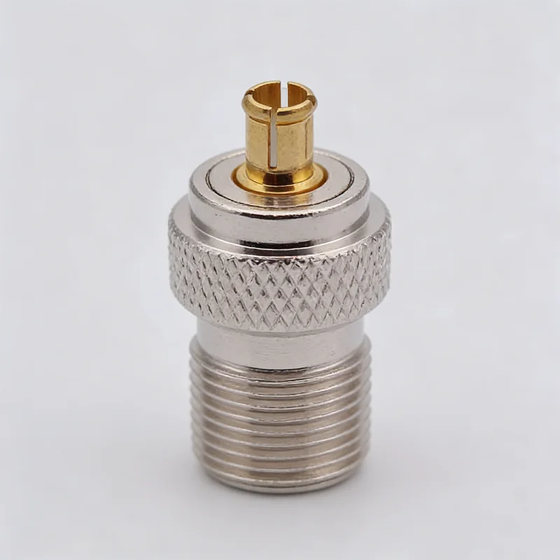 F to MCX Adapter F Female to MCX Male RF Coaxial Connector Gold Plated 50 Ohm for TV Antenna SDR WiFi