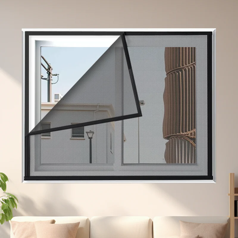 

Black, household mosquito proof window mesh, self-adhesive without drilling, detachable mesh suitable for door and window mesh..