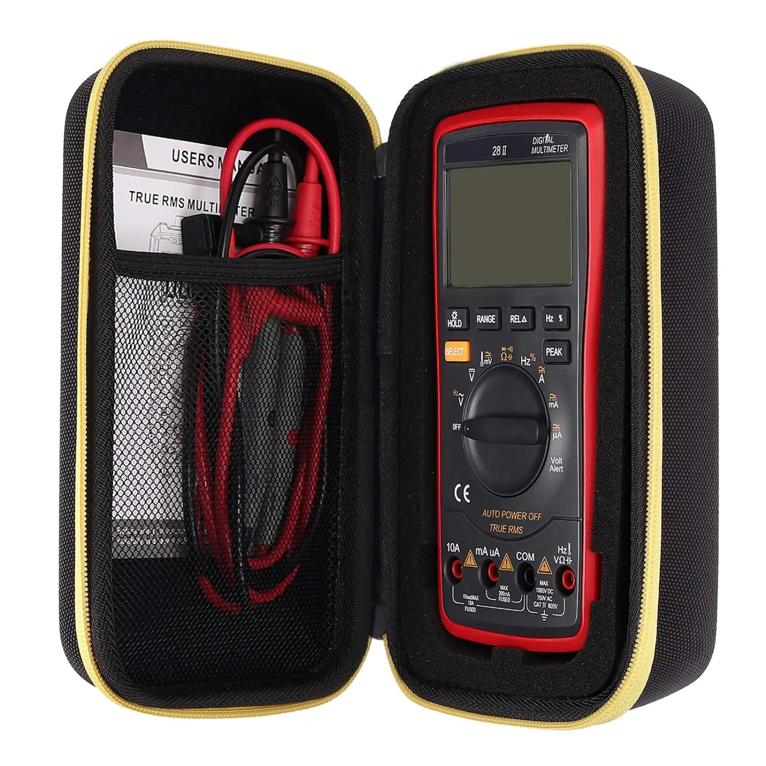 Multimeter Carrying Case Waterproof Shockproof Digital Hard Case Bag for Fluke 101/115/116/117/113/114/F15B /F17B /F18B