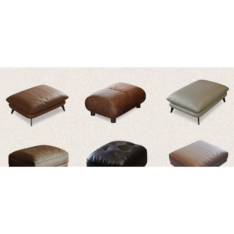 Stool Single living room Home shoe changing stool Modern simple sofa stool Leather fabric pedal