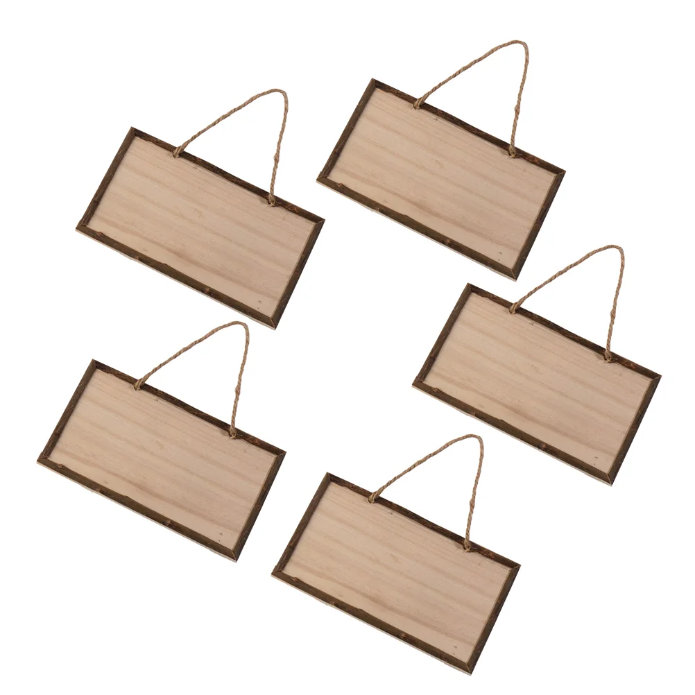

5pcs Wood Plaque Unfinished Blank Wood Hanging Wood Sign Cafe Decoration Blank Wood Sign Blank Wood Plaque