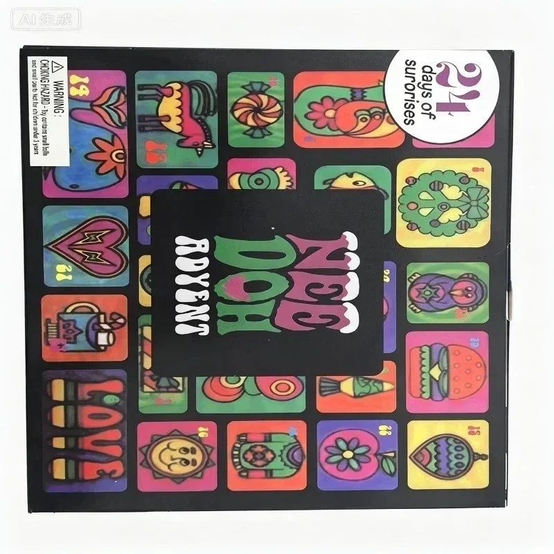 Needoh New Christmas Countdown Calendar in 2026 Treasure Hunt Blind Box Toy Party Holiday Surprise Gift New Year Gift 24 Days