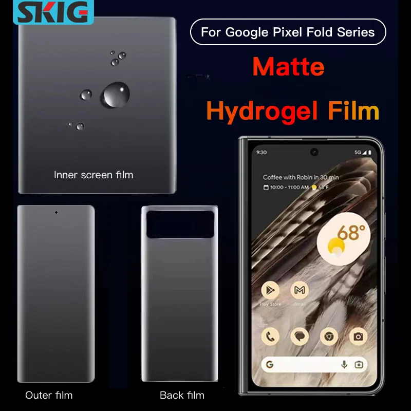 

Matte Hydrogel Soft TPU Film For Google Pixel Fold 9Pro Fold Inner Outer Sticker Full Body For Pixel Fold Screen Protector