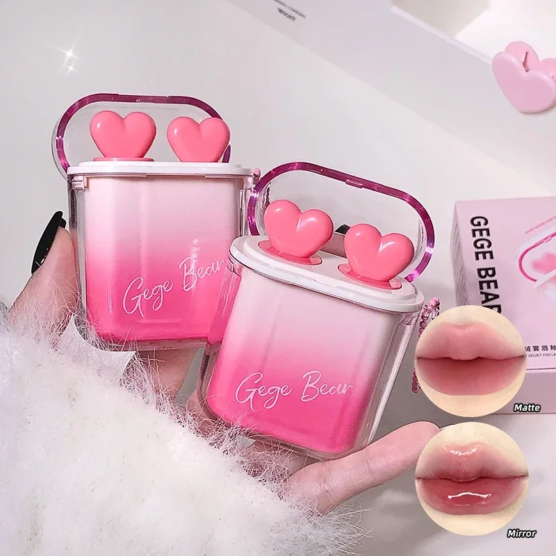 Bluetooth Heartwarming Aqua Velvet Mist Lip Glaze Combo Matte Mirror Highly Pigmented Waterproof Non-Stick Lip Color