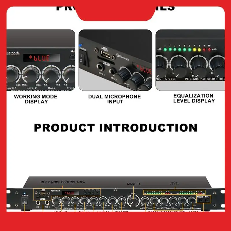 Professional Sound Peripheral Equipments Stereo Digital Reverberation Multi Effect DSP Processor Audio Processor