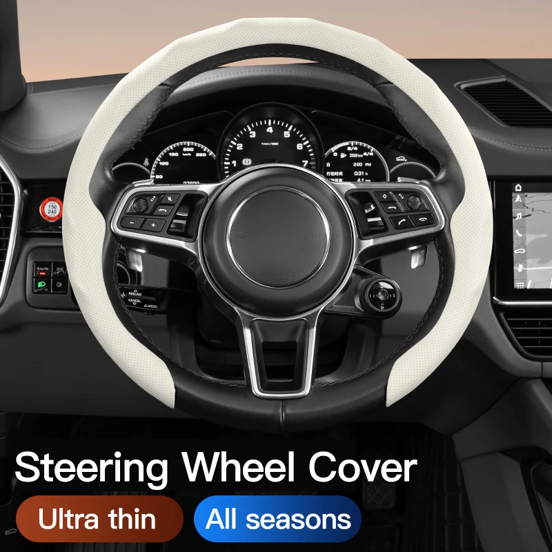 

Car Steering Wheel Cover DIY Hand-stitched Soft Black Suede For BYD Atto3 Han Song plus Seagyll V2l Dolphin F3 E6 G3 I3 Ea1 Dmi