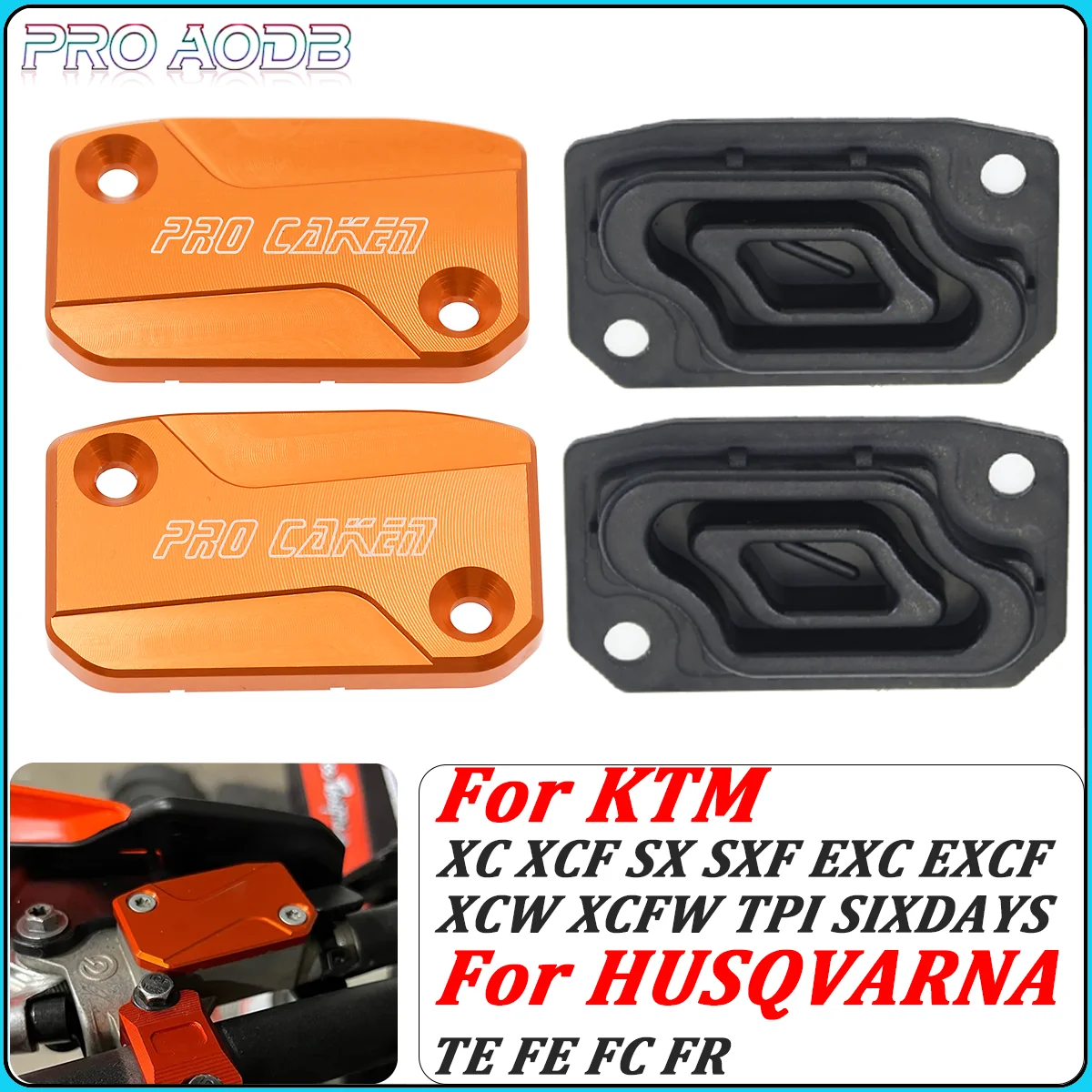 

For KTM EXC EXCF XC XCW XCF SX SXF TPI 125 150 250 350 450 2017-2023 Motorcycle CNC Front Brake Clutch Fluid Reservoir Cover Cap