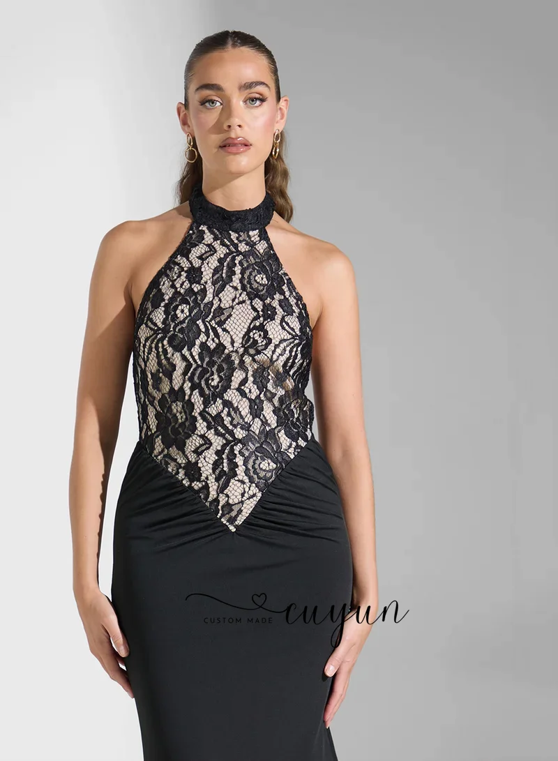 CUYUN فساتين سهرة سوداء مثيرة - مراجعة Women'S Formal Dinner Wear وسعره