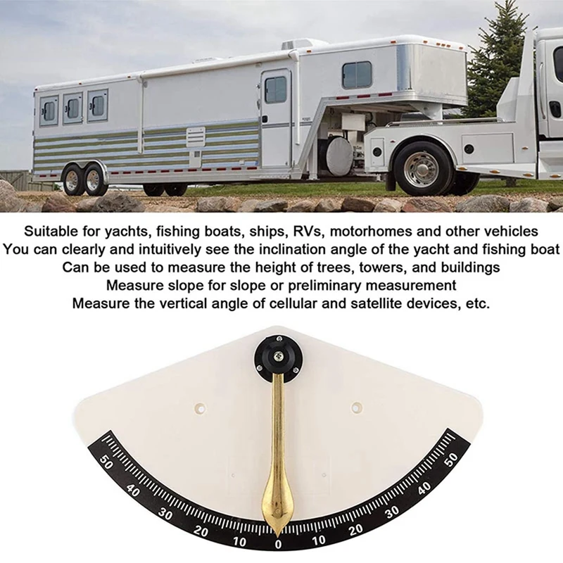 3X Inclinometer Marine Clinometer Level Inclinometer Angle Finder Instrument For Ships Boats Yachts Rvs Nautical