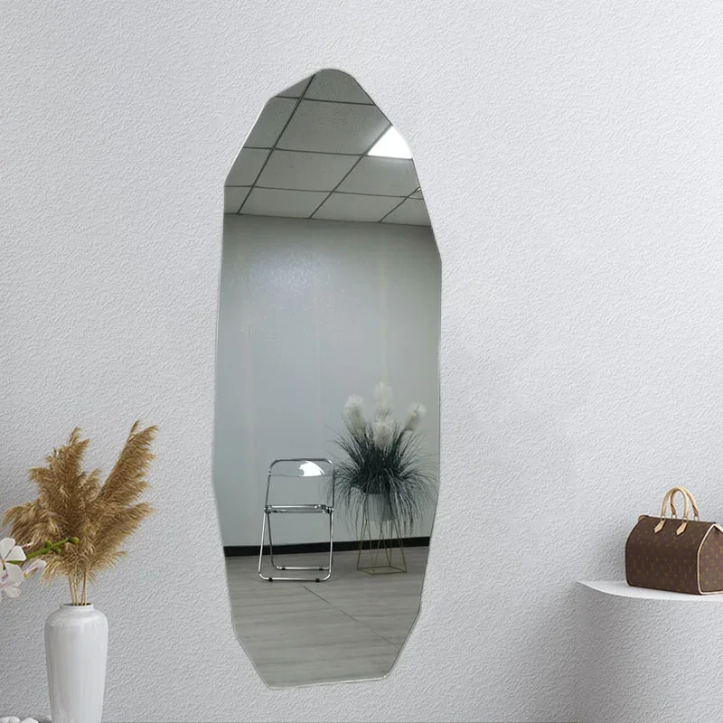 Full Body Aesthetic Mirror Kawaii Irregular Personalized Vintage Luxury Mirror Vanity Floor Cute Specchio Home Decorations