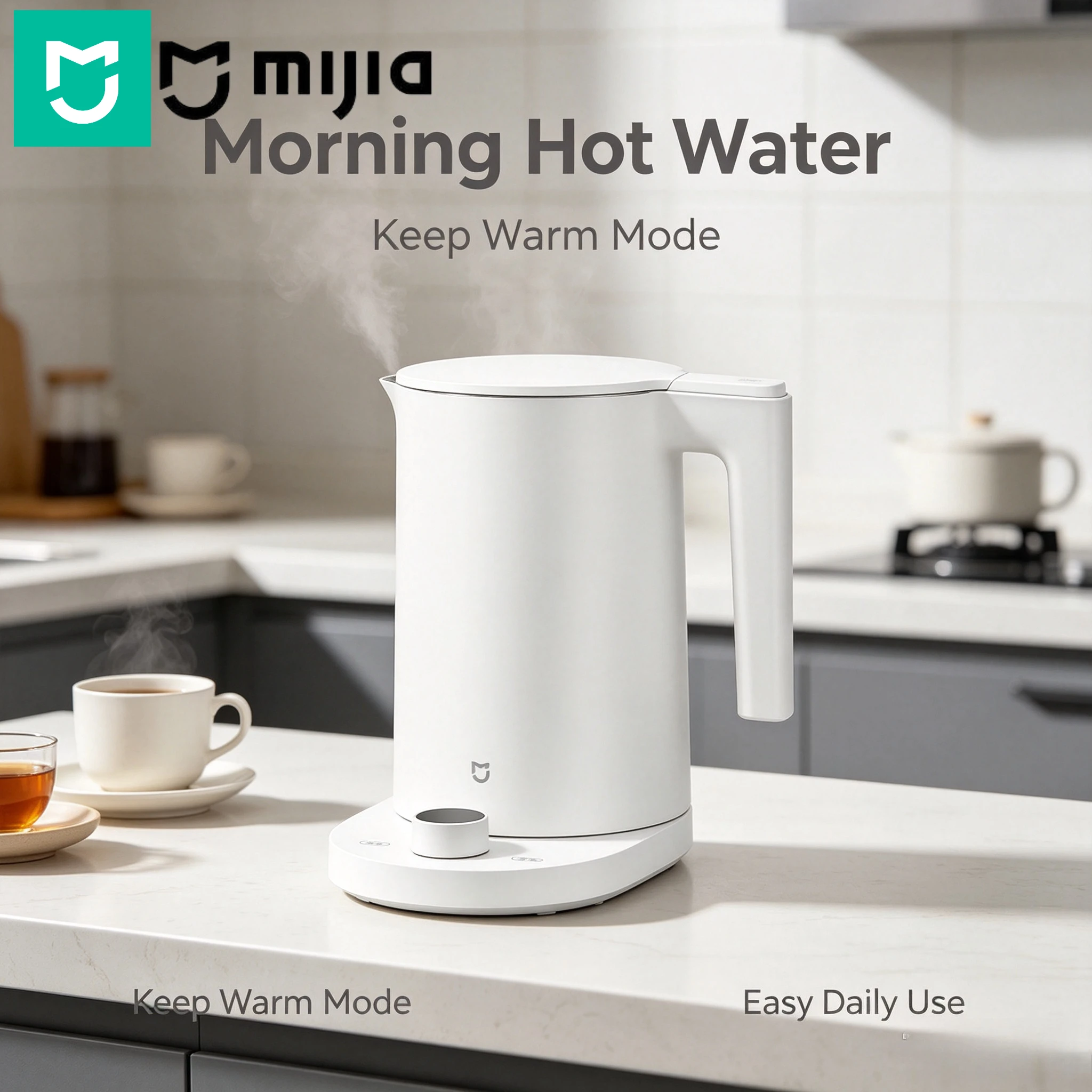 Mijia Electric Kettle 2 Pro Constant Temp LED Display Multi-Speed Temp Control Quiet Stainless Steel Water Pot for Home Kitchen