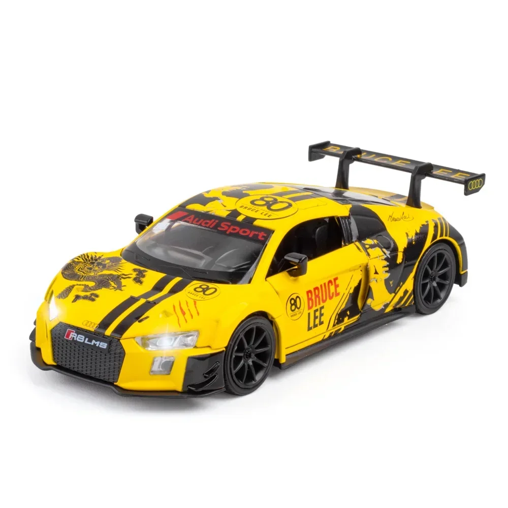 

1:32 Audi R8 LMS GT3 Alloy Racing Car Model with Light Sound Pull Back Car Model Toy Car Gift A18