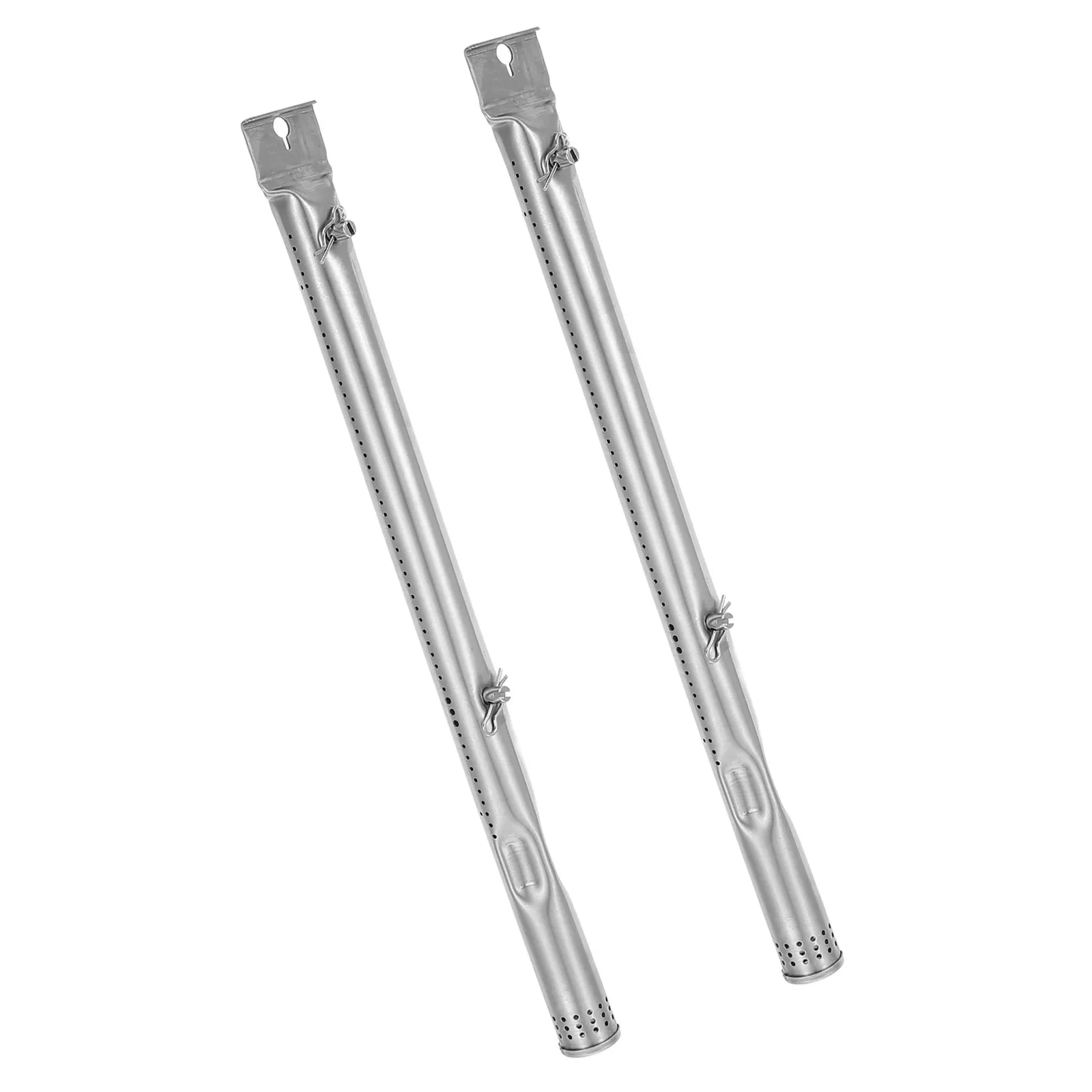 2Pcs Stainless Steel Bbq Burner Tubes Gas Grill Replacement Outdoor Grill Repair Parts High Heat Resistance 14.96in