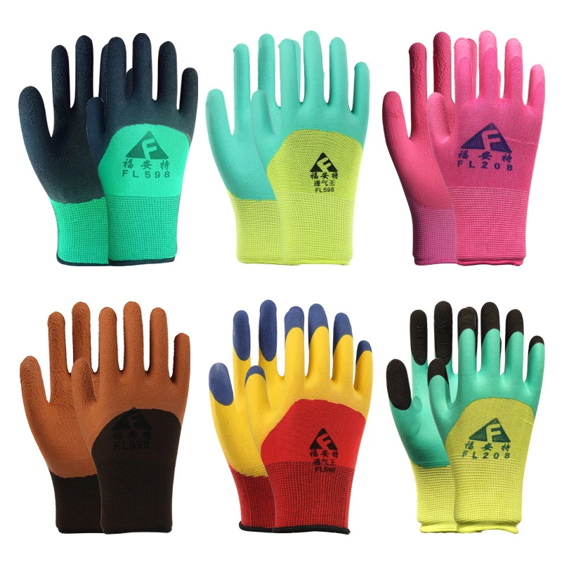 

1pairs Winter Warm Tire Rubber Wear-resistant Anti-slip Labor Protection Gloves Nitrile Gloves Construction Gardening Gloves