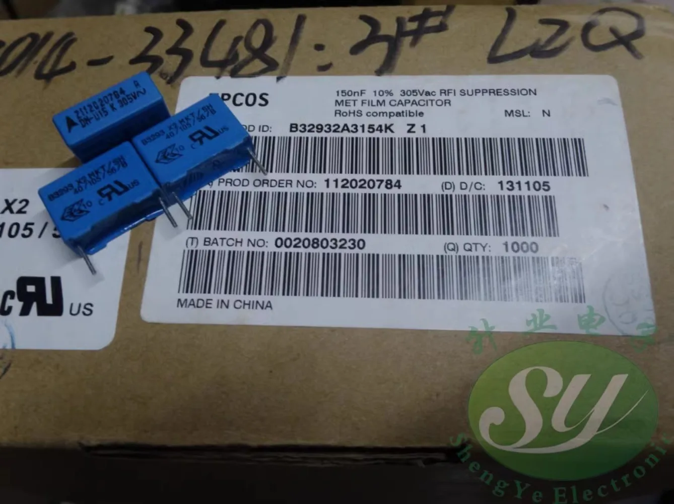 

10PCS EPCOS 0.15uf/305vAC 150nf u15 154 New film capacitor B32932A3154K