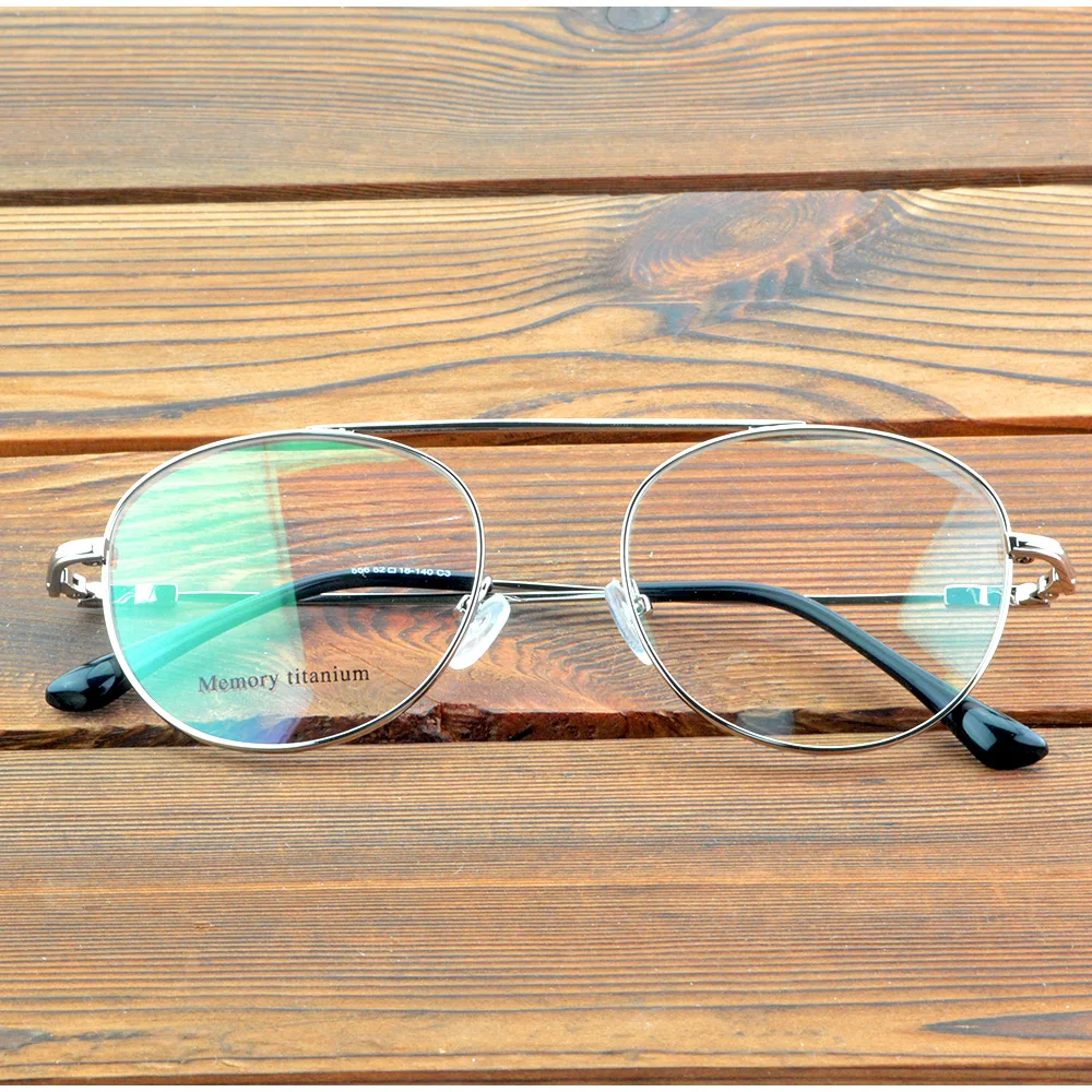 Titanium Alloy Round Super Light Grey Eyeglasses Frame Fashion Spectacle Frame