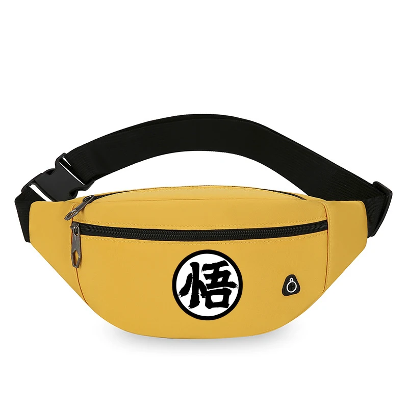 

Anime Waist Bags For Unisex Waterproof Oxford Cloth Running Belt Bags Large Capacity Dragon Ball Son Goku Chest Crossbody Bag