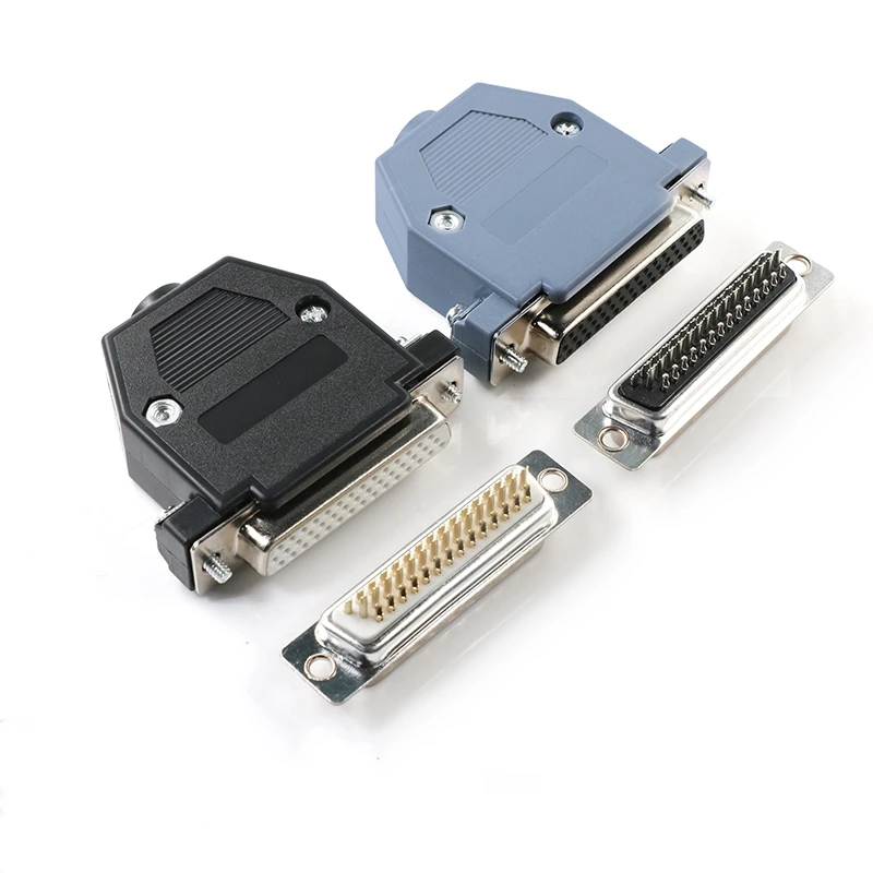 1PCS/1Set HDB44 soldered wire type male and female head 44 pin connector, three rows of soldered servo driver plugs