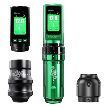 Bezdrátové tetovací pero s kulatou pistolí se skládacím designem pro profesionální zdobení pleti, poháněné vysoce výkonným motorem McoreC3 a 300 10 nejlepší prodej Dětský tetovací strojek - №6