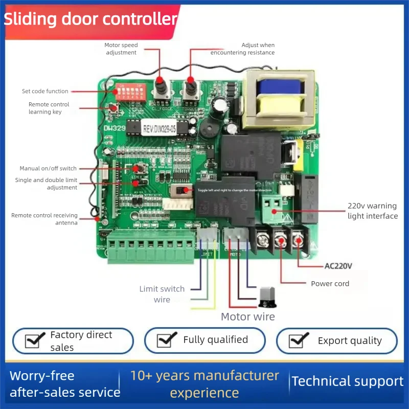 Cerradura Inteligente,Sliding Door Controller Electric Door Opener Universal Control Board Intelligent Delay Start and Stop