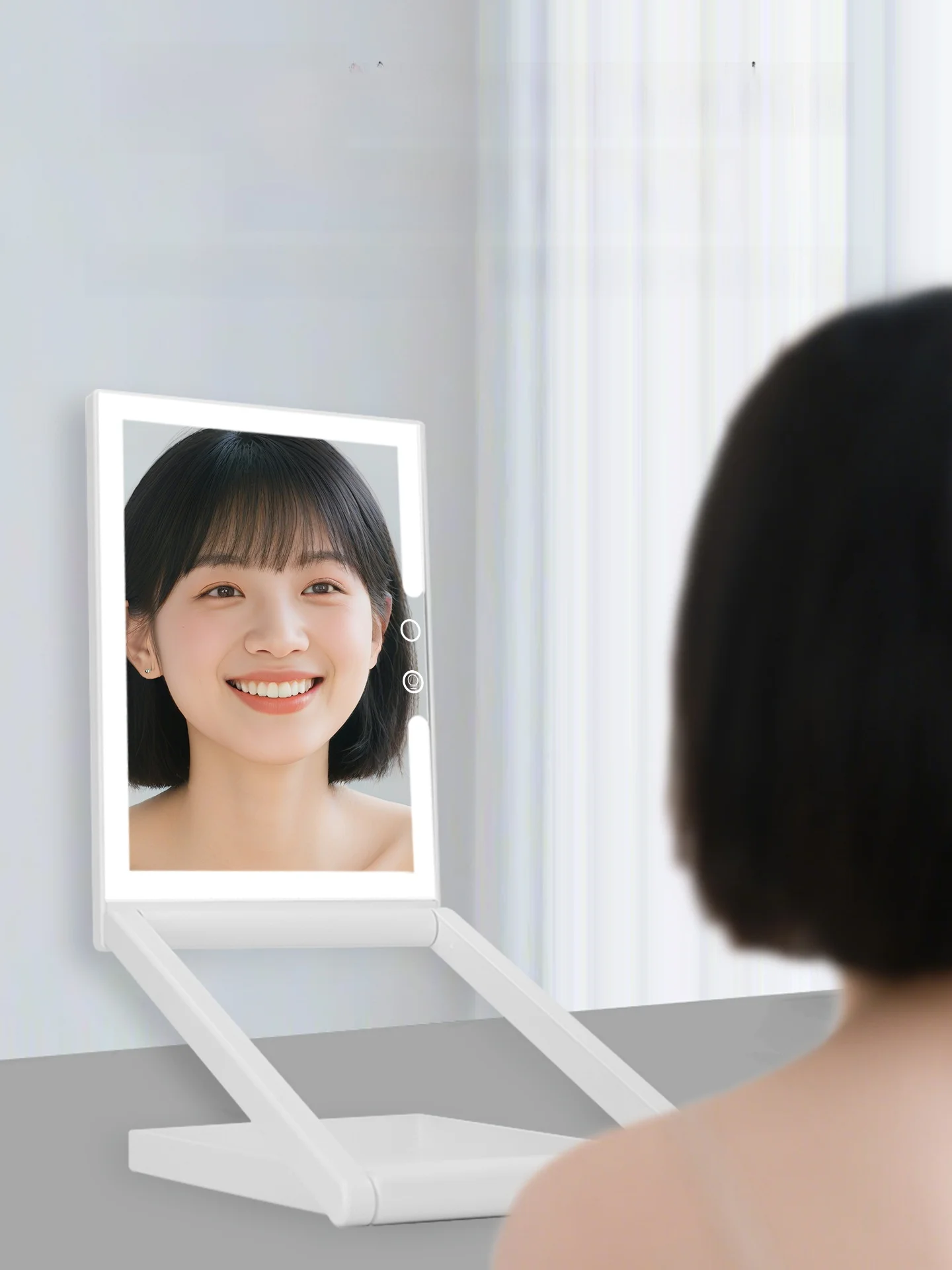 adjustable-led-makeup-mirror-portable-cosmetic-desk-mirror-with-lamp-stand-for-travel-high-definition-beauty-care-accessories