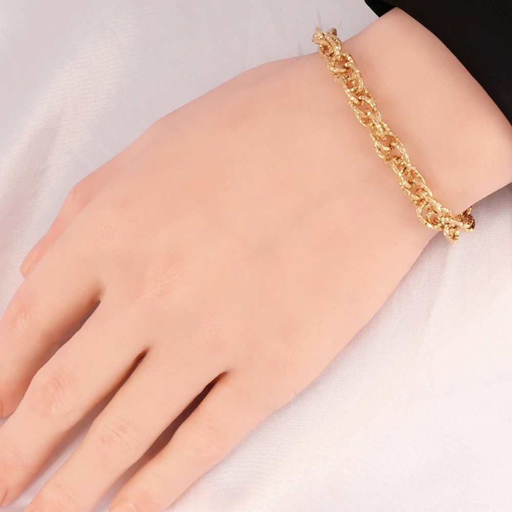 316L Stainless Steel Irregular Bracelet For Women Punk Simple Geometric Chain Bracelets Men Jewelry Gift