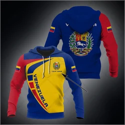 Custom Name Venezuela Symbol Graphic Unisex Hoodies Loose Sweatshirts Winter Casual Clothing Oversized Streetwear