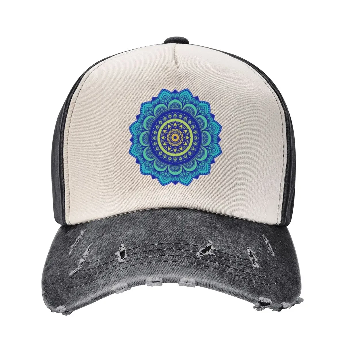 

blue mandala Baseball Cap Sun Cap western Hat hats for men luxury woman cap Man Women's