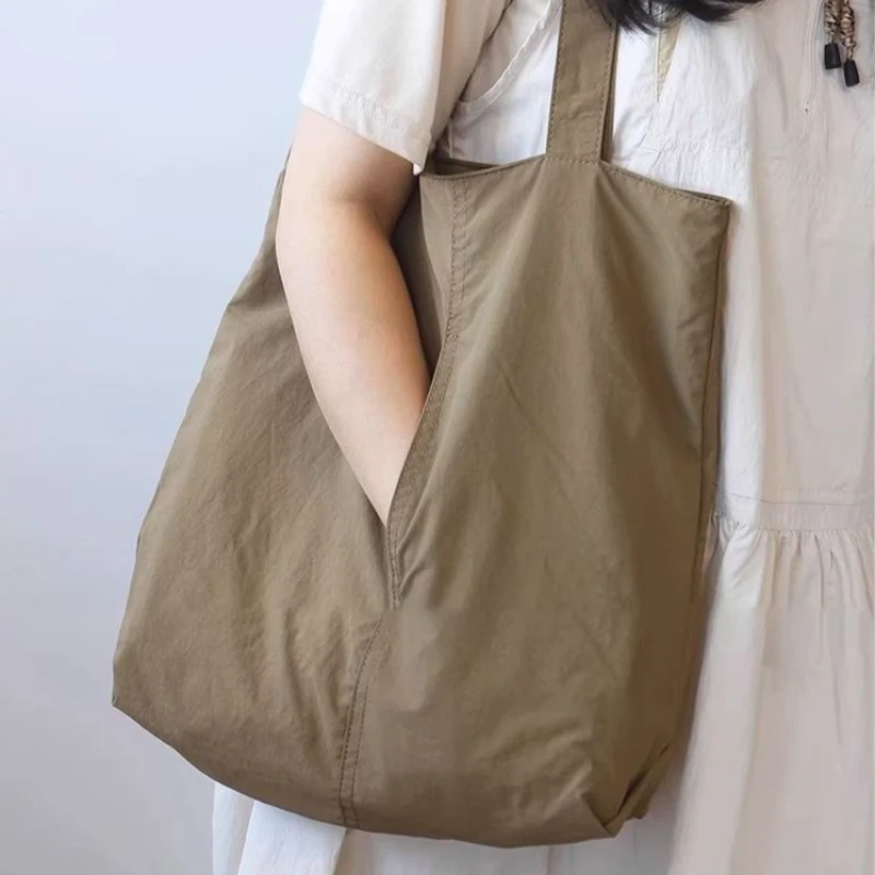 Bolso Tote Japonés de Gran Capacidad, Bolso Casual Multicompartimentos Ligero para Mujer